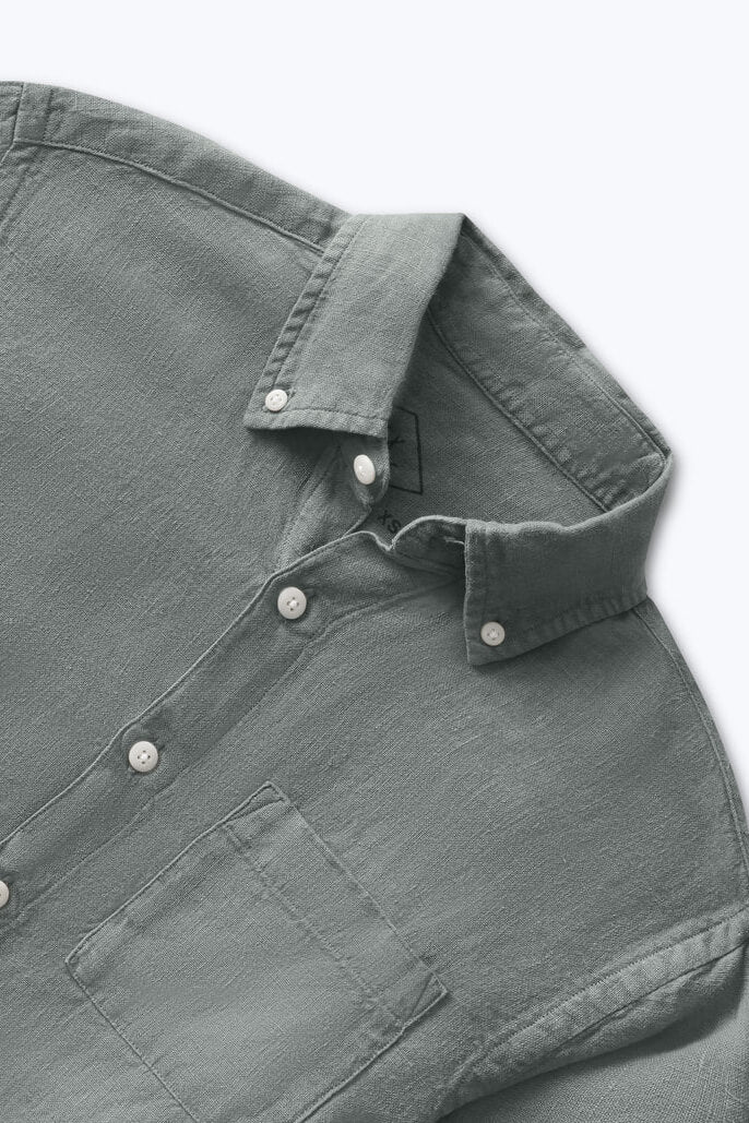 Alex Crane Playa Shirt in jade details