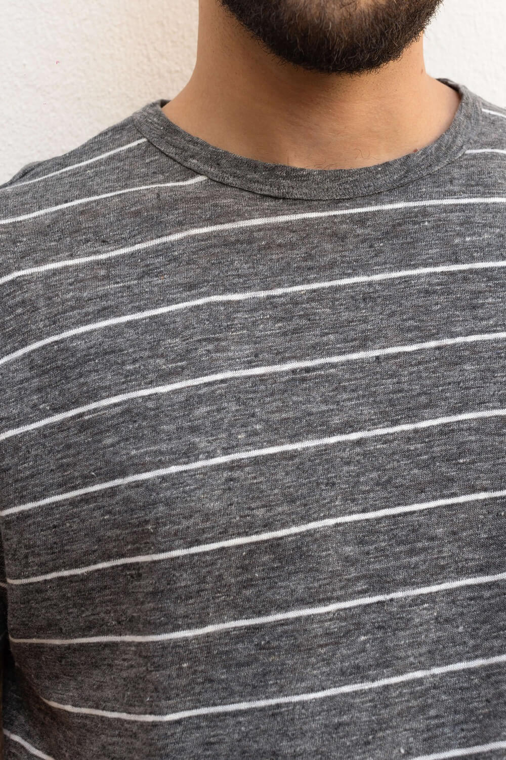 Alex Crane sun tee in chalk close up