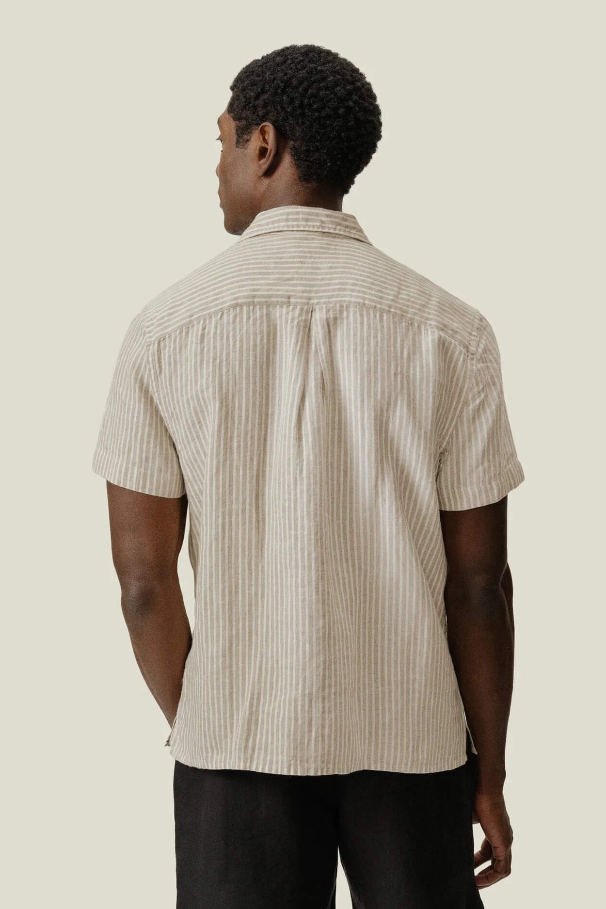 Alex Crane Camp Shirt Salt Lines back fit