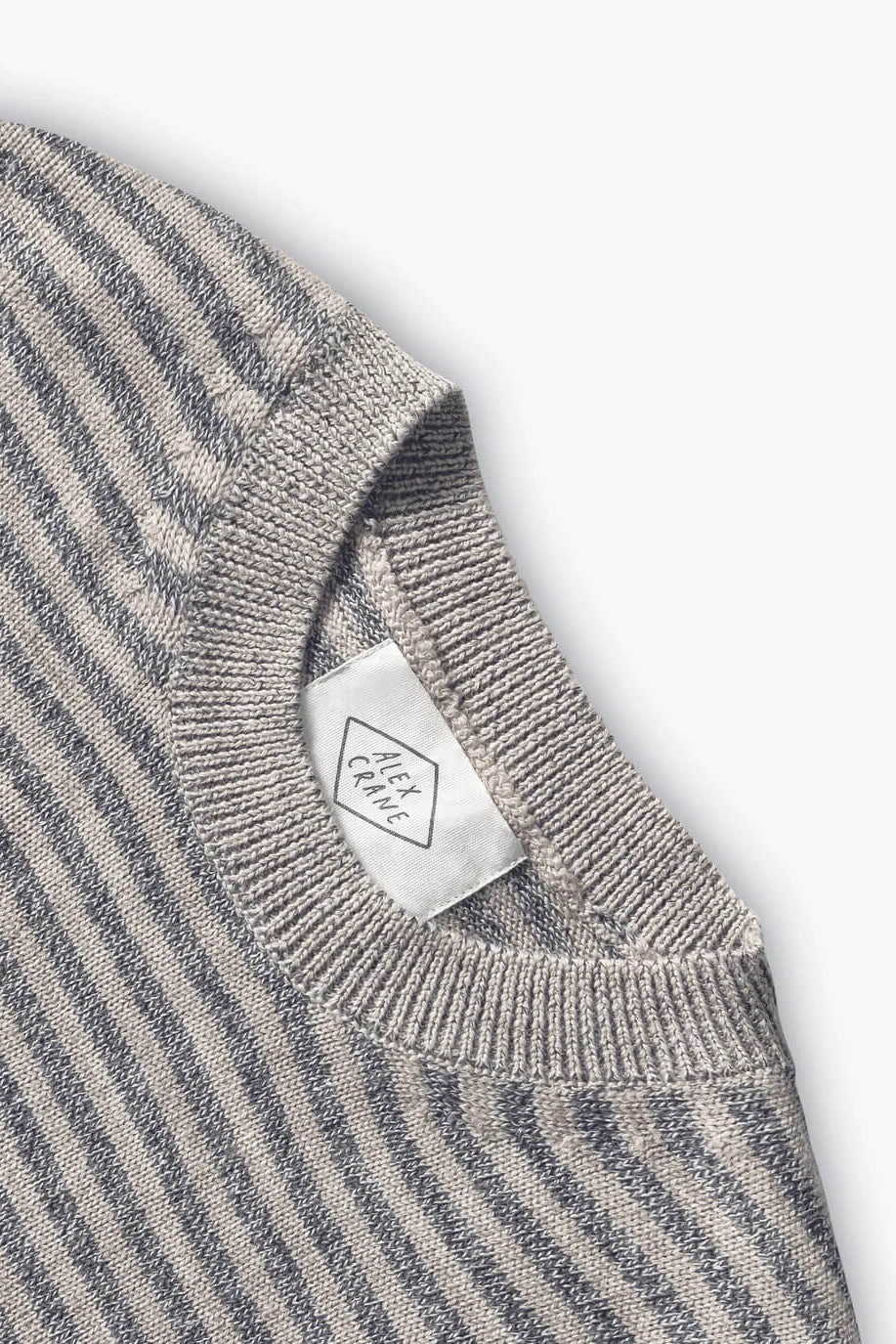 Alex Crane Campo Sweater in Sand Lines close up