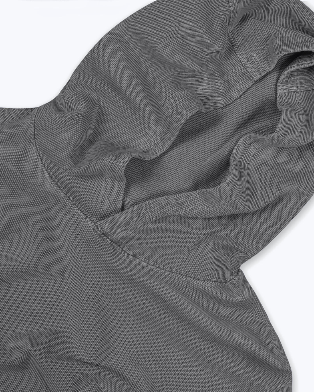 Alex Crane Caza Hoodie in Slate close up