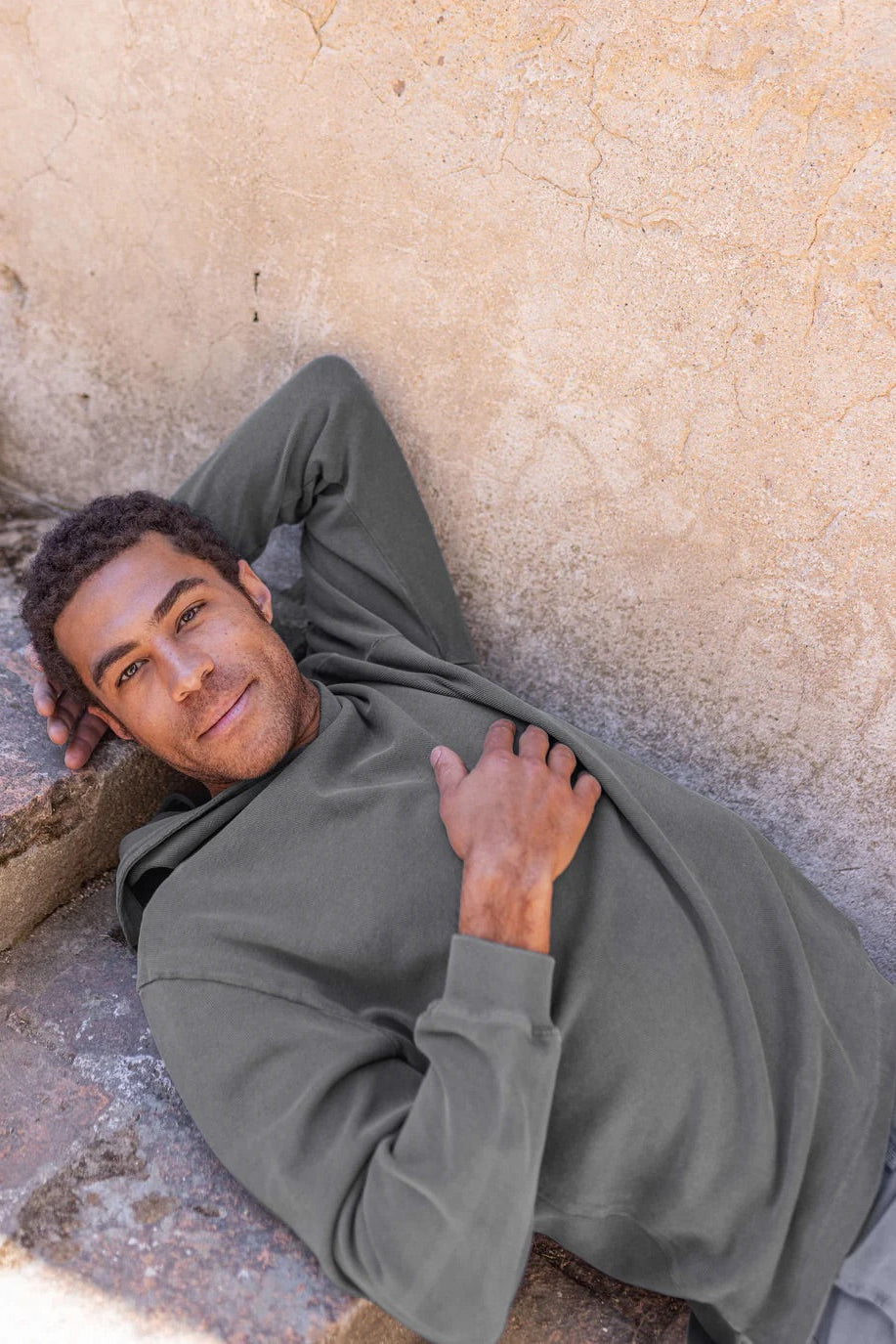 Alex Crane Caza Hoodie in Slate lifestyle