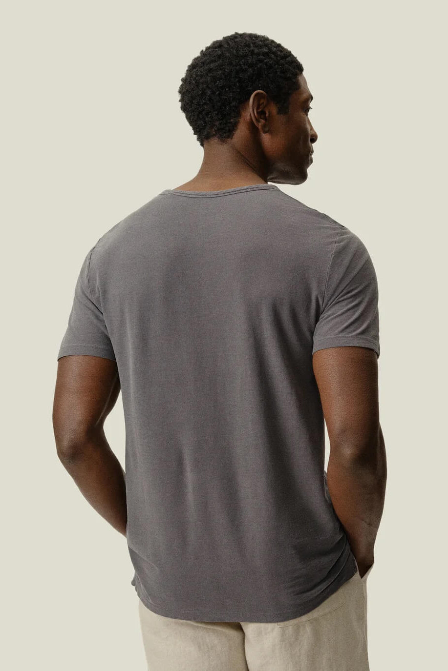 Alex Crane Crepe Tee in Slate back