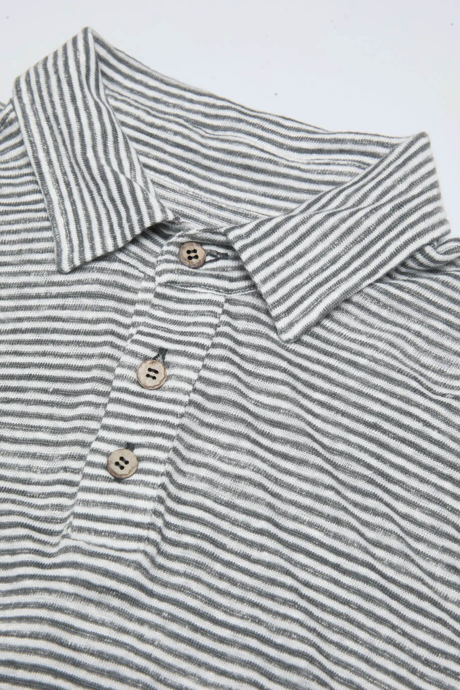 Alex Crane Knit Polo in Dusk close up