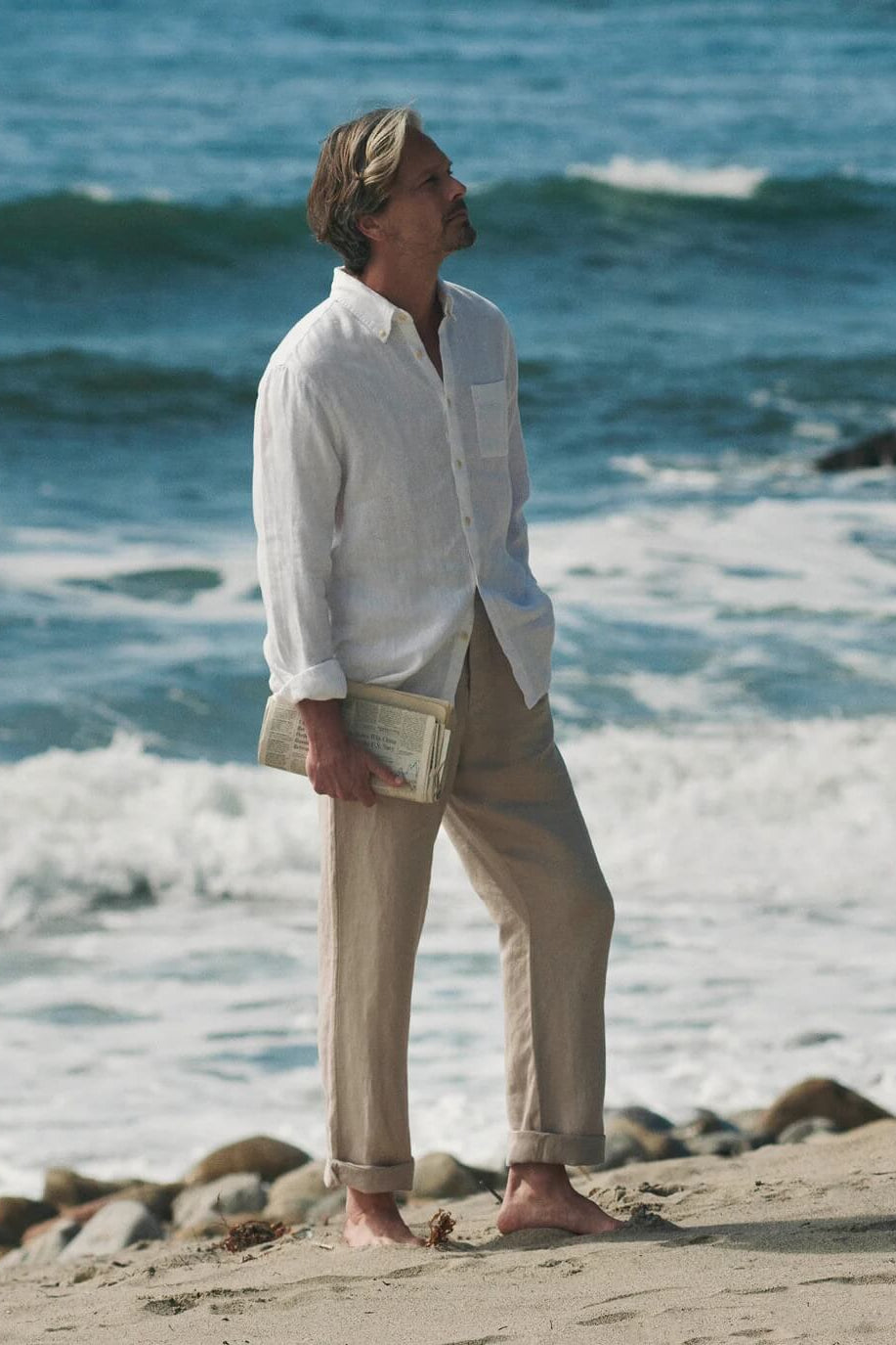 Alex Crane Playa Shirt in Snow lifestyle