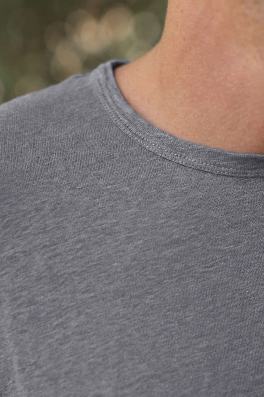 Alex Crane Sun Tee in Slate close up
