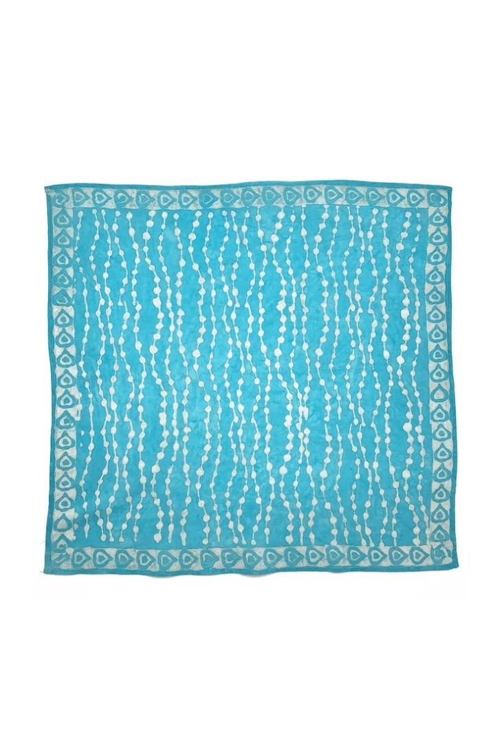 Anju Jewelry men's block printed cotton bandana with handcrafted pattern and lightweight construction.