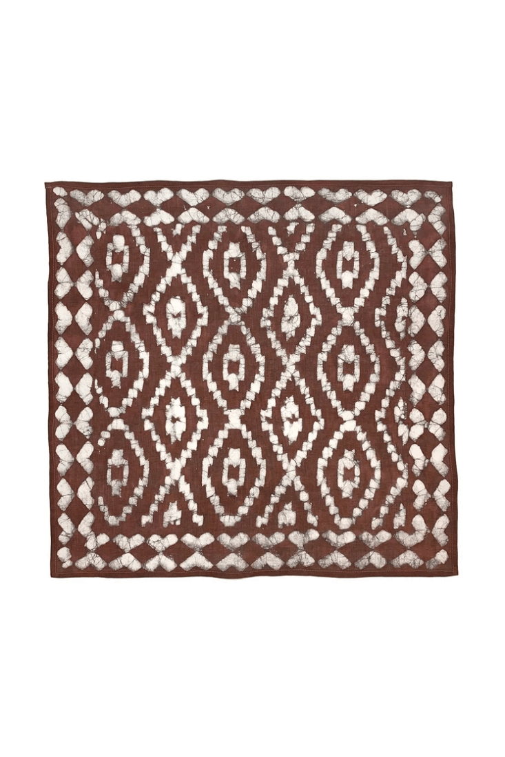 Anju Jewelry men's block printed cotton bandana with handcrafted pattern and lightweight construction.