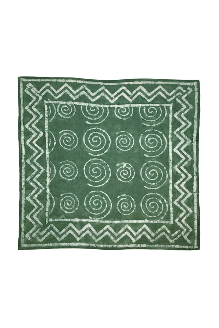 Anju Jewelry men's block printed cotton bandana with handcrafted pattern and lightweight construction.