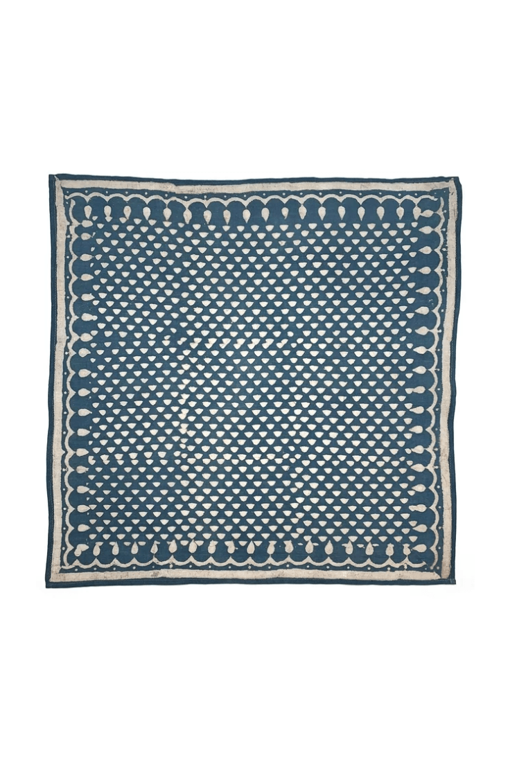 Anju Jewelry men's block printed cotton bandana with handcrafted pattern and lightweight construction.