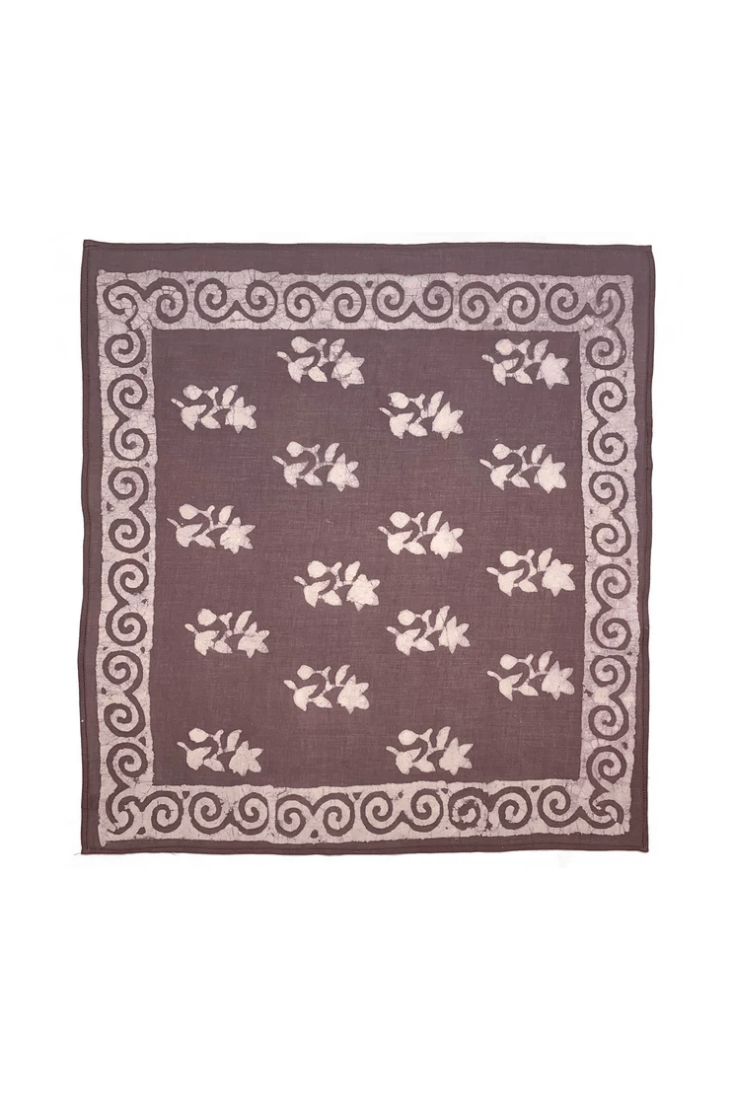 Anju Jewelry men's block printed cotton bandana with handcrafted pattern and lightweight construction.
