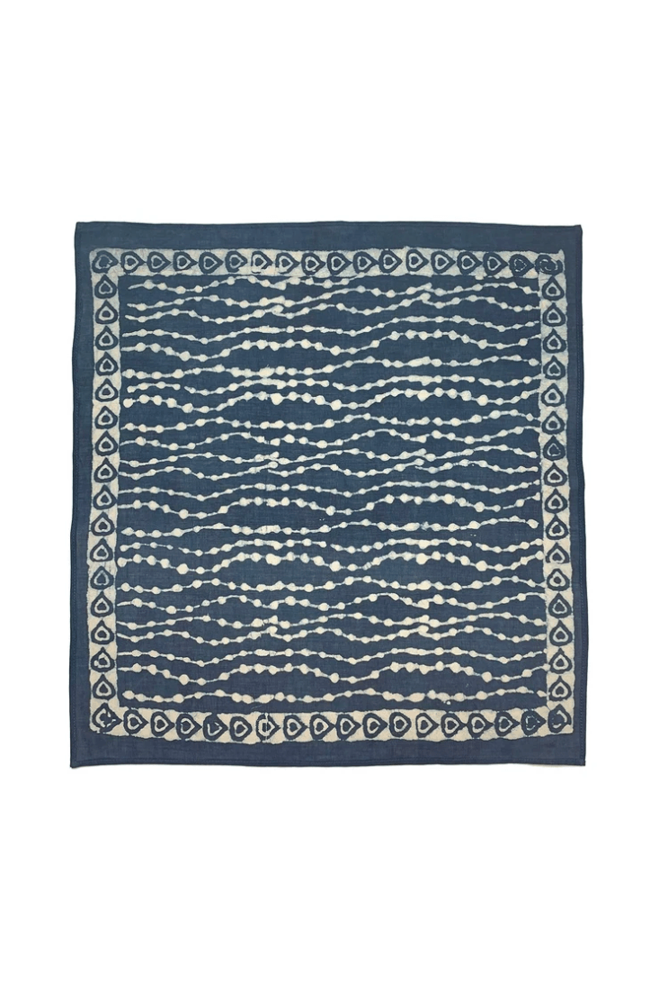 Anju Jewelry men's block printed cotton bandana with handcrafted pattern and lightweight construction.