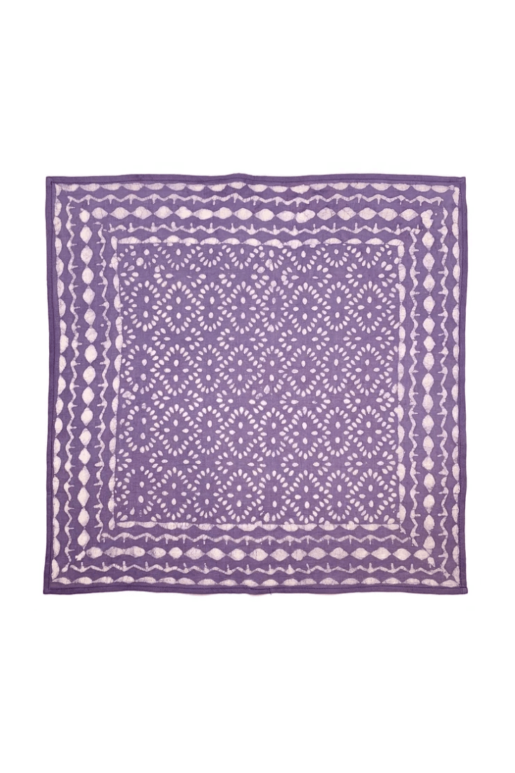 Anju Jewelry men's block printed cotton bandana with handcrafted pattern and lightweight construction.