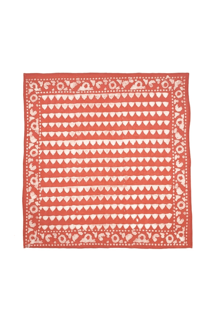 Anju Jewelry men's block printed cotton bandana with handcrafted pattern and lightweight construction.