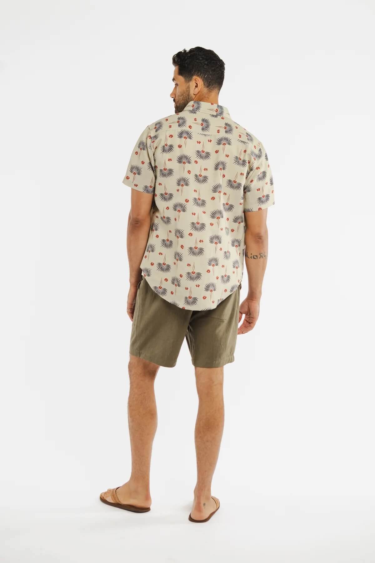 Bridge & Burn Harbor Slim Shirt in aloha floral