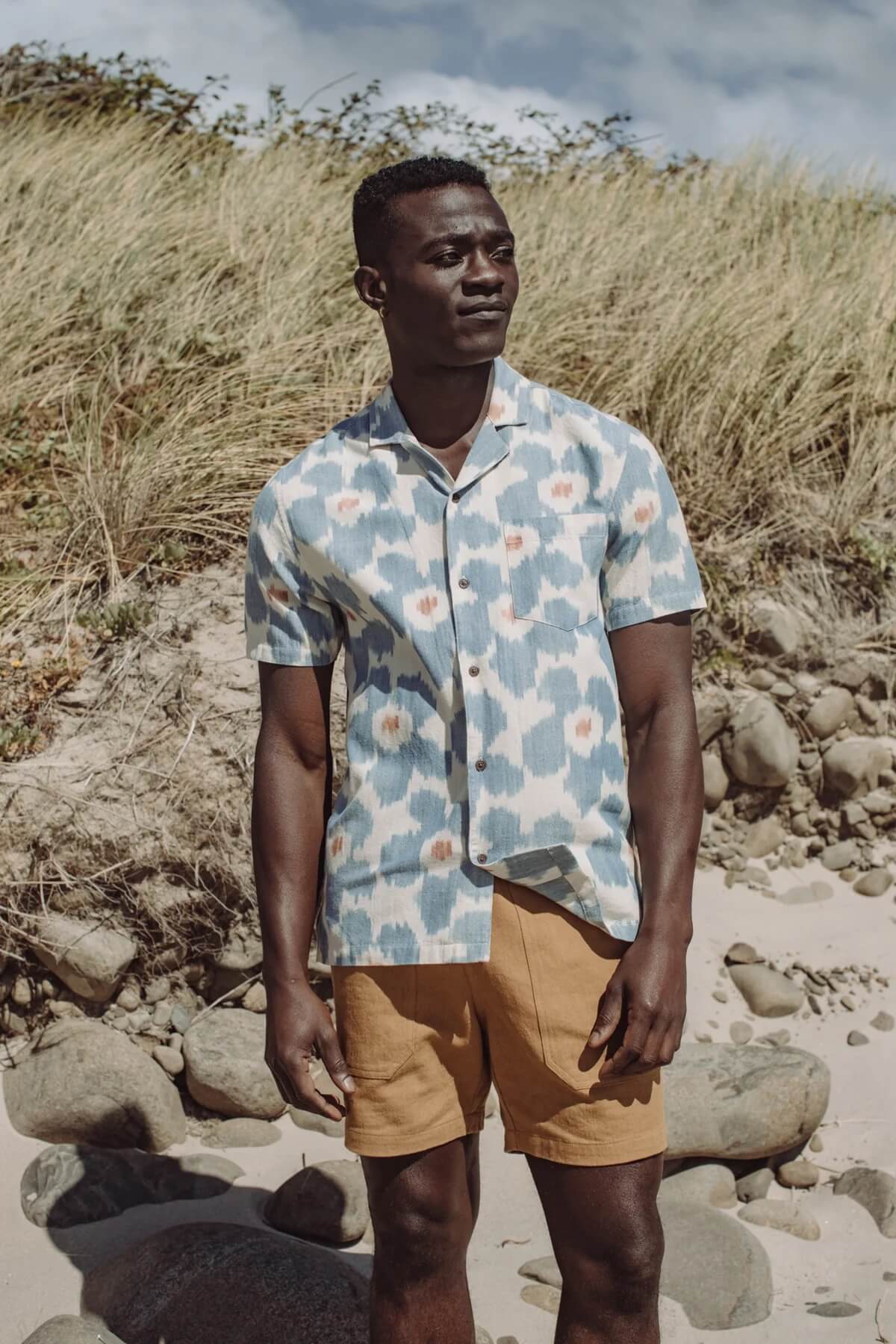 Bridge & Burn The Bodie Shirt in Polar Blossom lifestyle