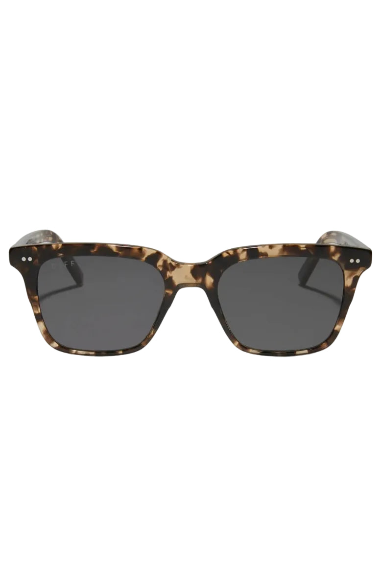 Diff Eyewear Billie Polarized Sunglasses in Espresso Tortoise + Grey front