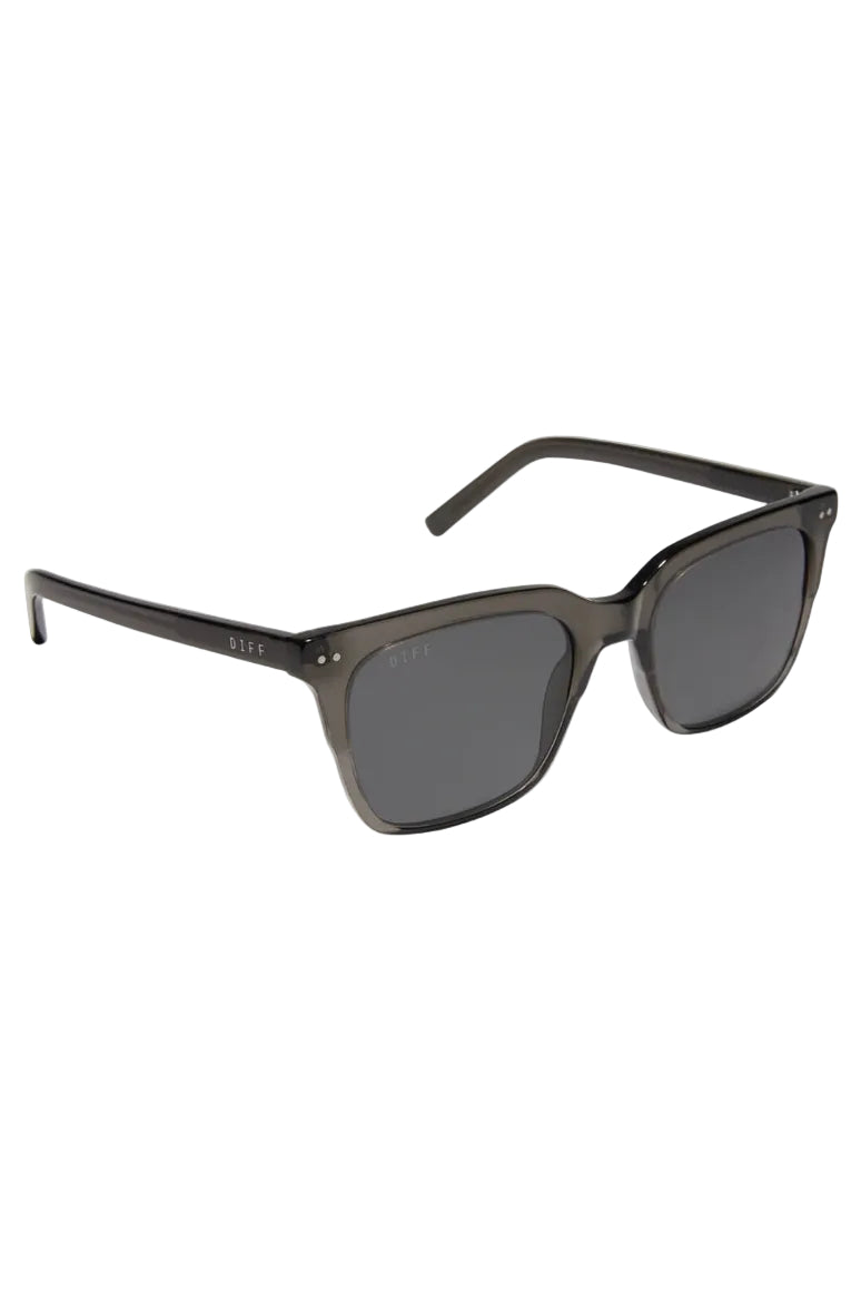 Diff Eyewear Billie XL Polarized Sunglasses in Smoke Crystal + Grey