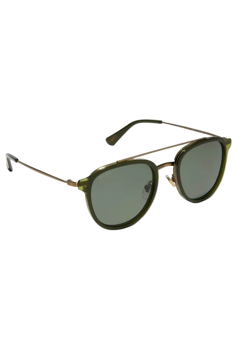 Diff Eyewear Camden Polarized Sunglasses in Dark Olive Crystal side vi