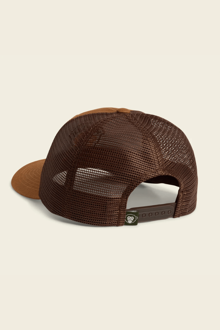 Howler Brothers El Mono Badge Standard Hat men's six-panel snapback with mesh back, arched brim and El Mono front artwork