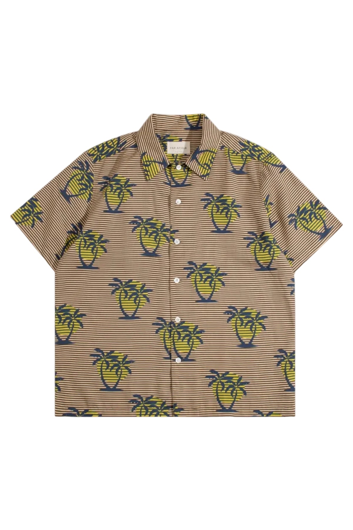 Far Afield Busey GoldenP alms Stripe Shirt flat product