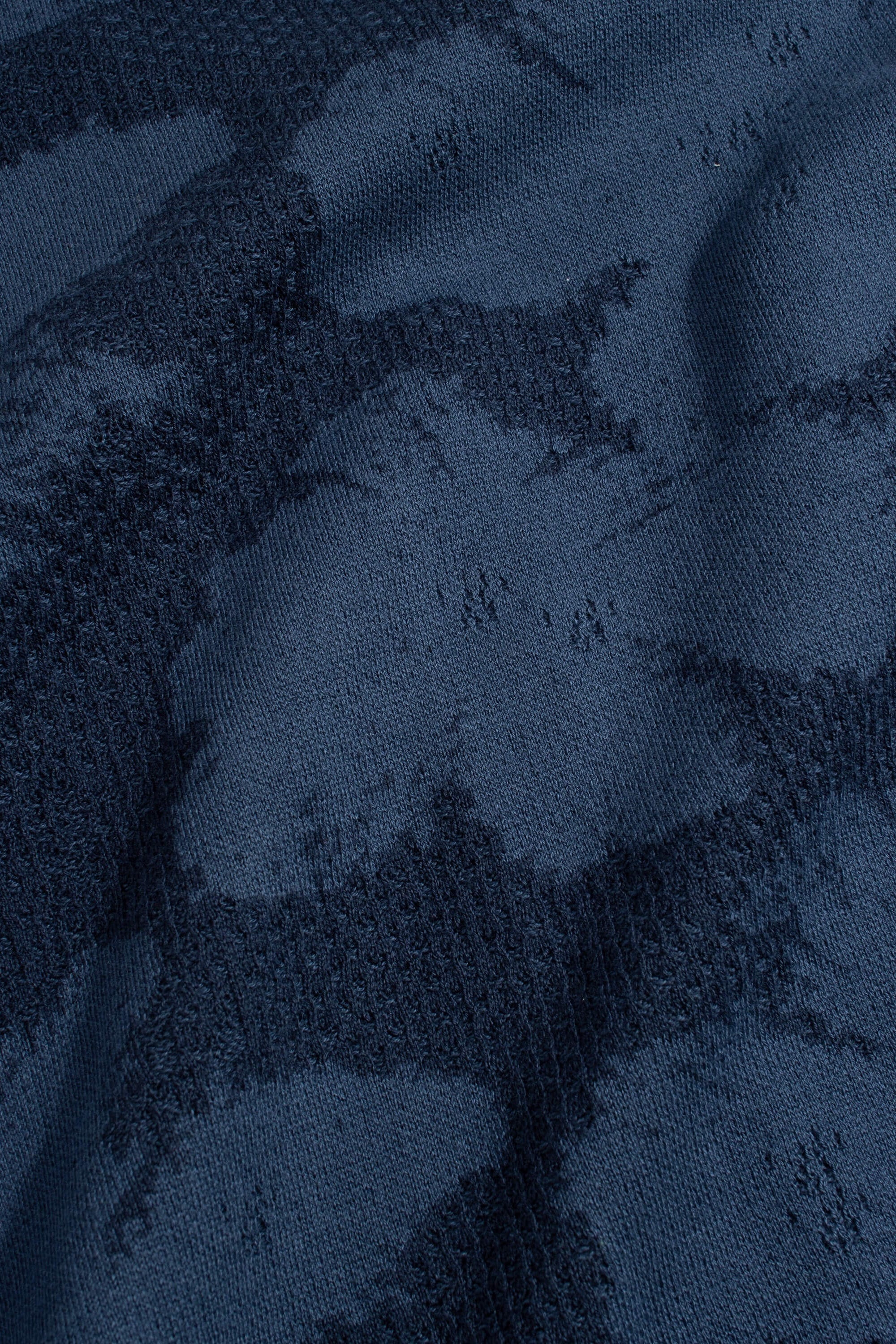 Far Afield Zigger Pixel Flower Knit Shirt in Navy