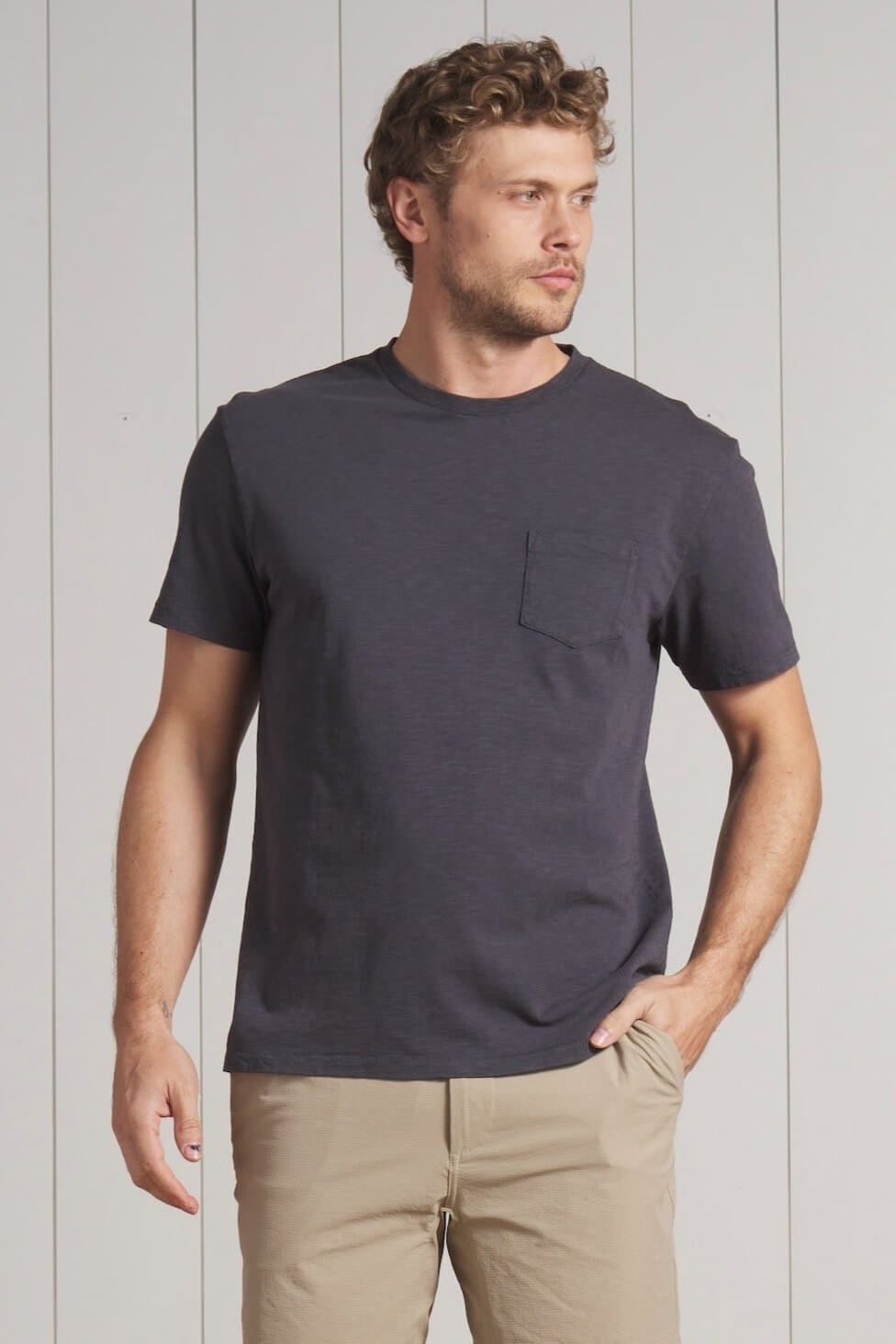 Grayers Sunwashed Tee in washed navy