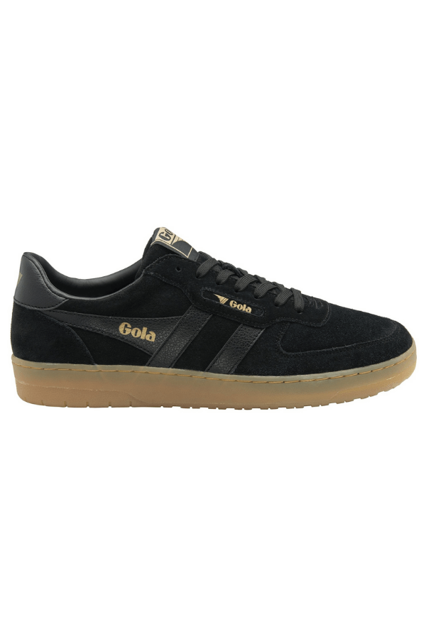 Gola Suede 86 Shoe in black gum