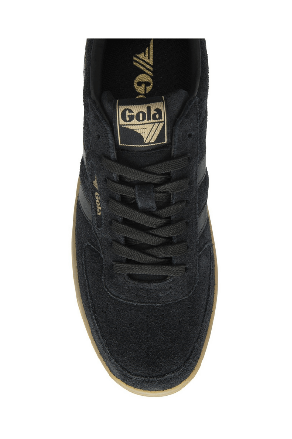 Gola Suede 86 Shoe in black gum