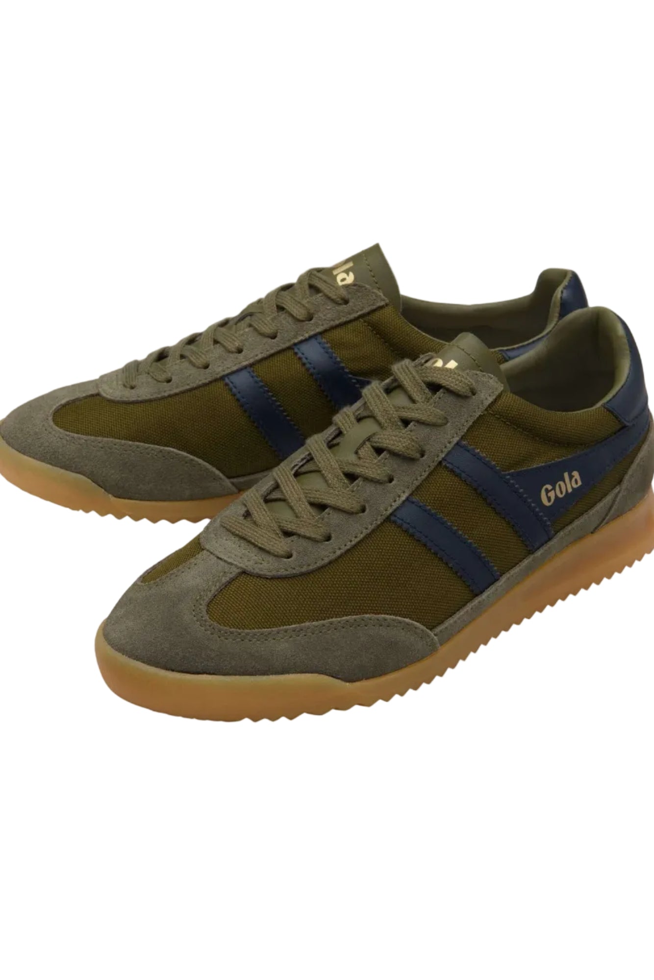 Pair of Gola Classics Men's Tornado Sneakers Khaki/Navy