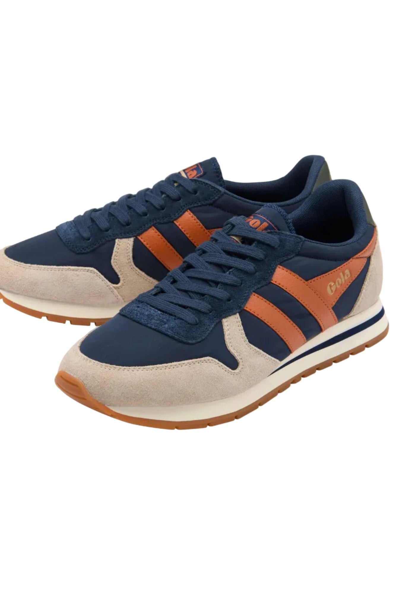Gola Daytona Chute Sneakers in Navy/Bone/Moody Orange