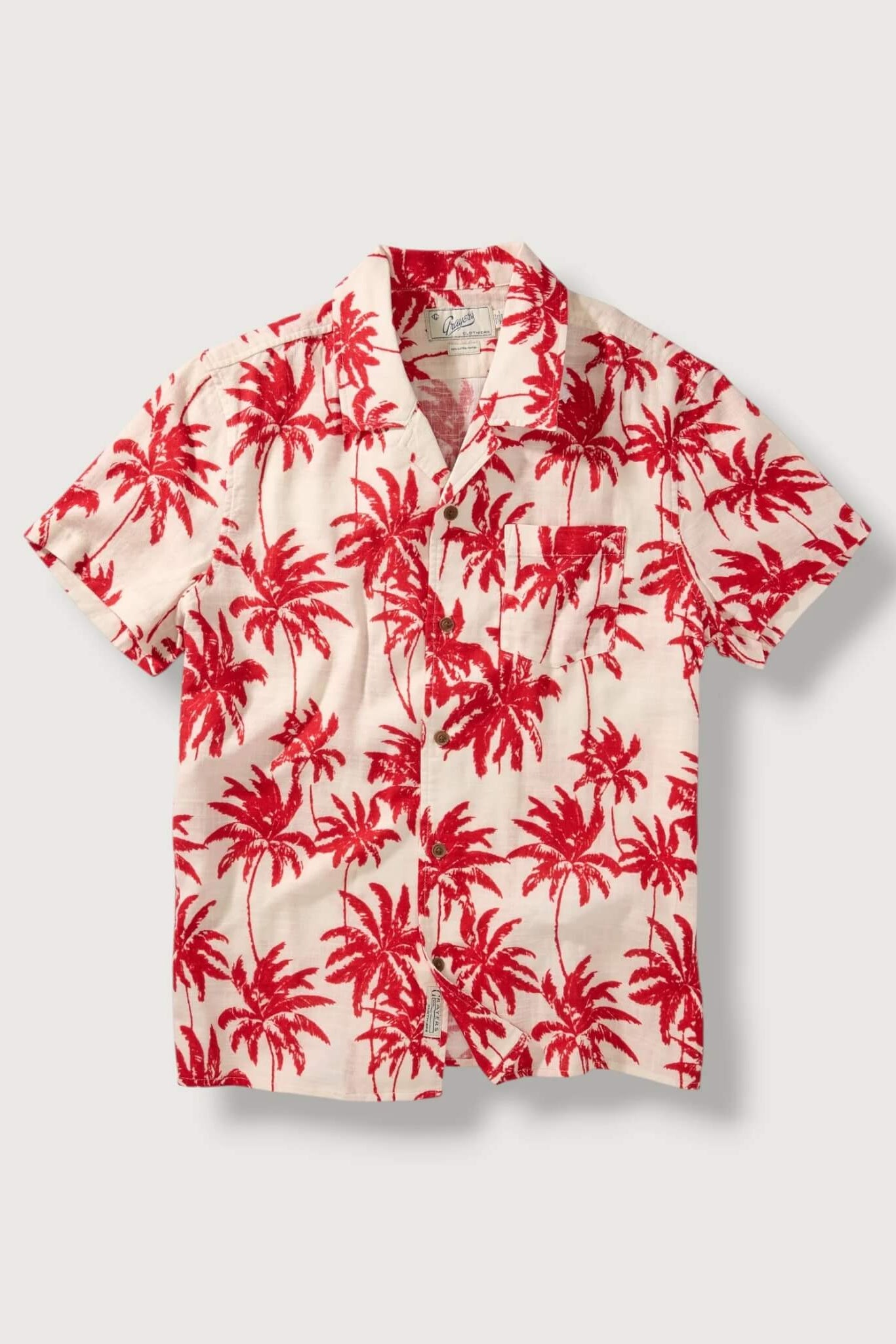 Grayers Cottage Loom Shirt in Fiery Palms