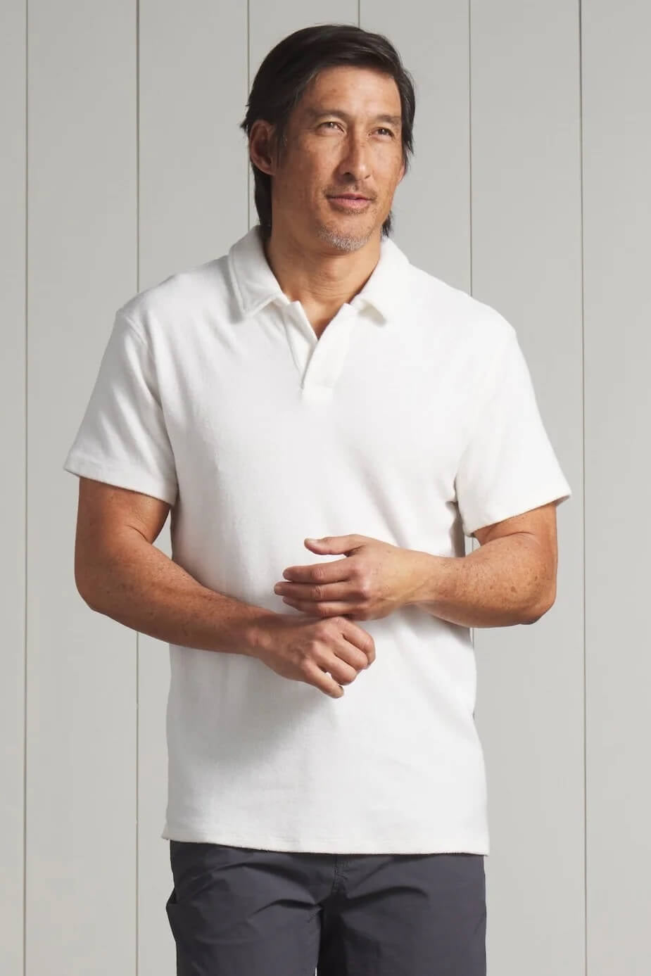 Grayers Riviera Terry Polo in White