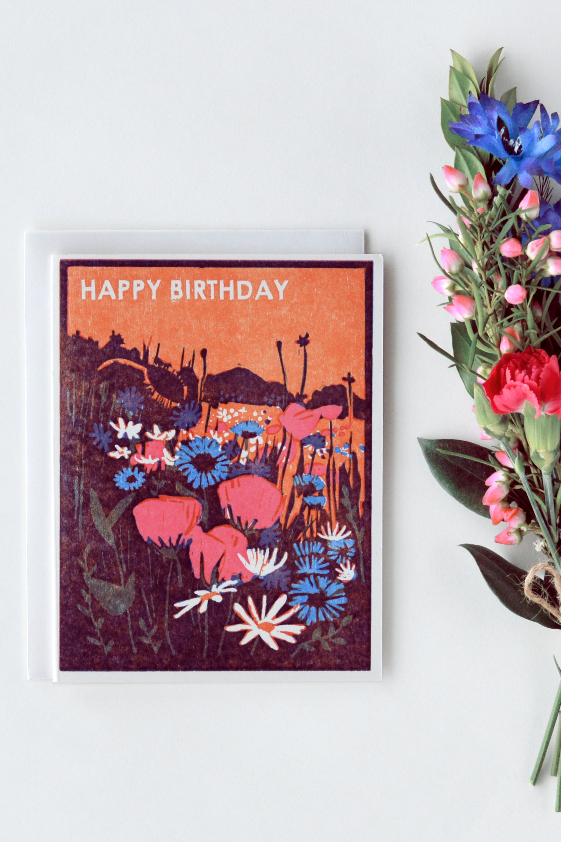 Wildflowers Happy Birthday Card - Kariella