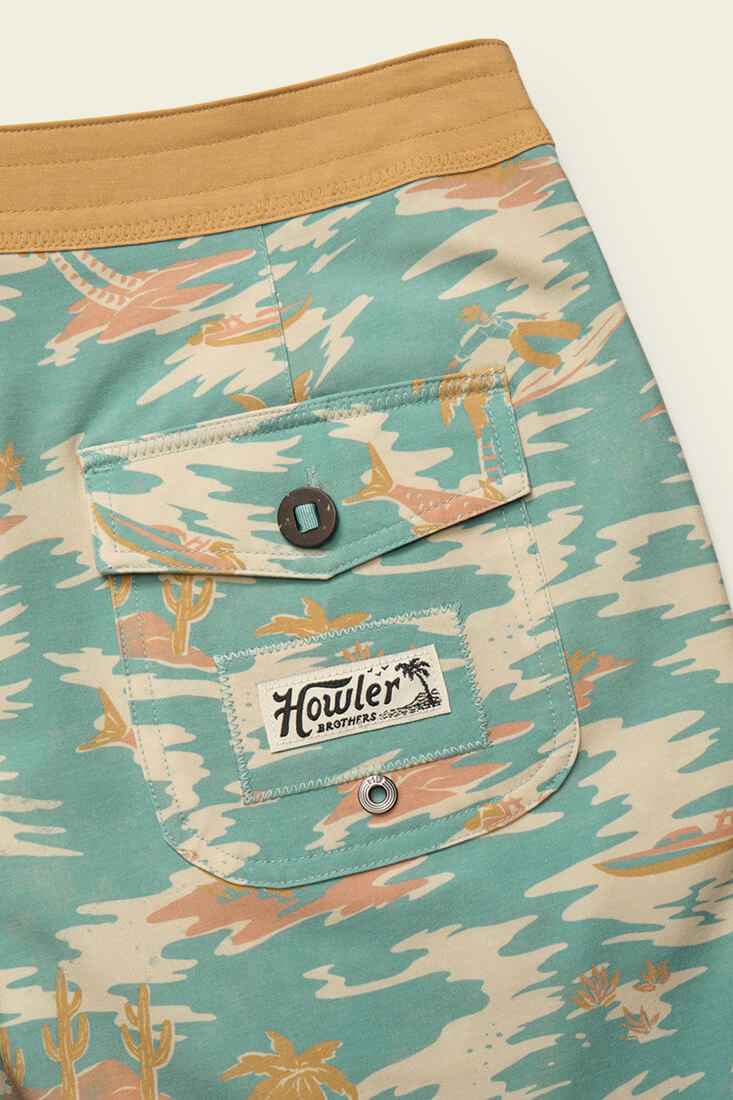 Howler Bros Bruja Boardshort in dreamland seafoam
