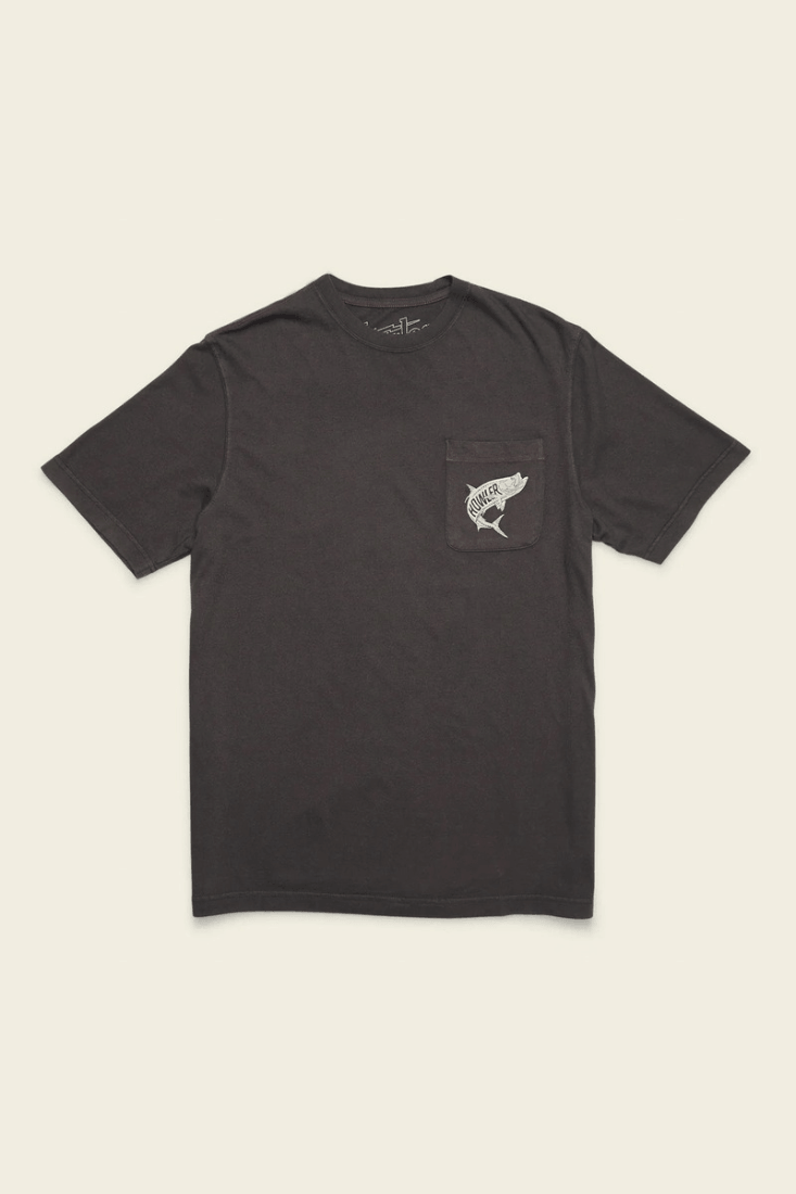 Howler Brothers Dancin’ King Cotton Pocket T-Shirt men's regular-fit cotton tee with front patch pocket and screen-printed artwork.