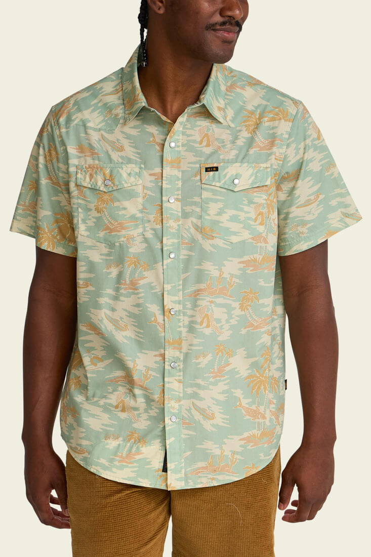 Howler Bros H Bar B Snapshirt in dreamland seafoam