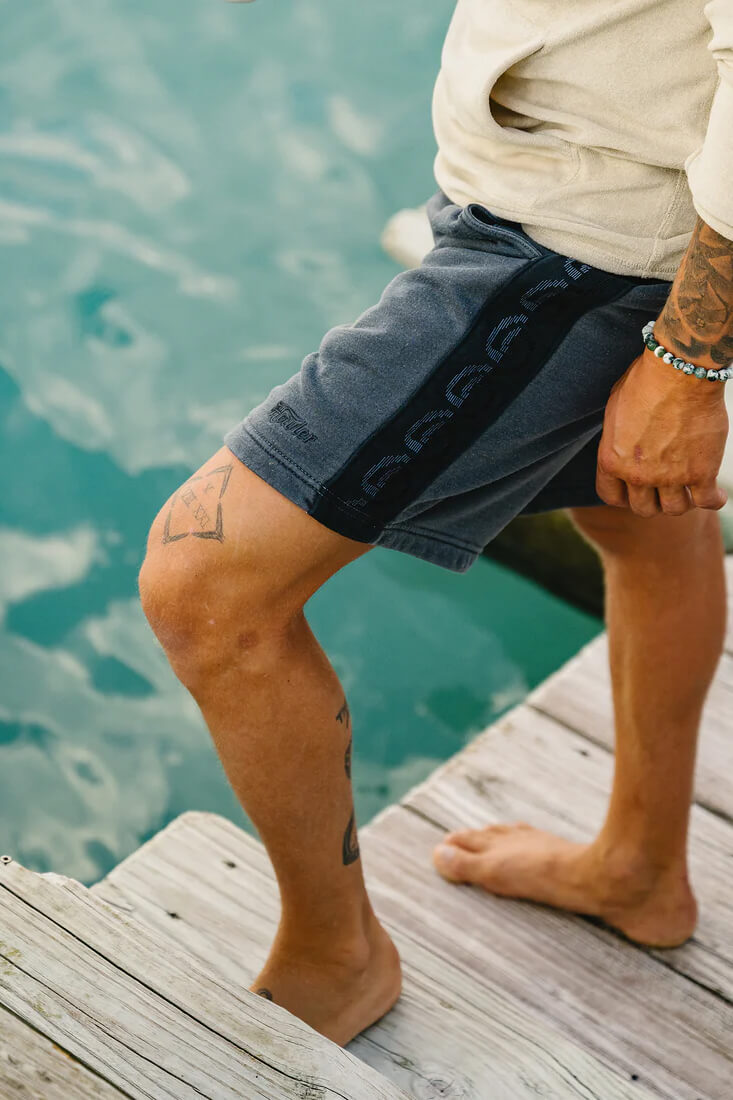 Howler Bros Palmetto Chill Shorts in washed navy