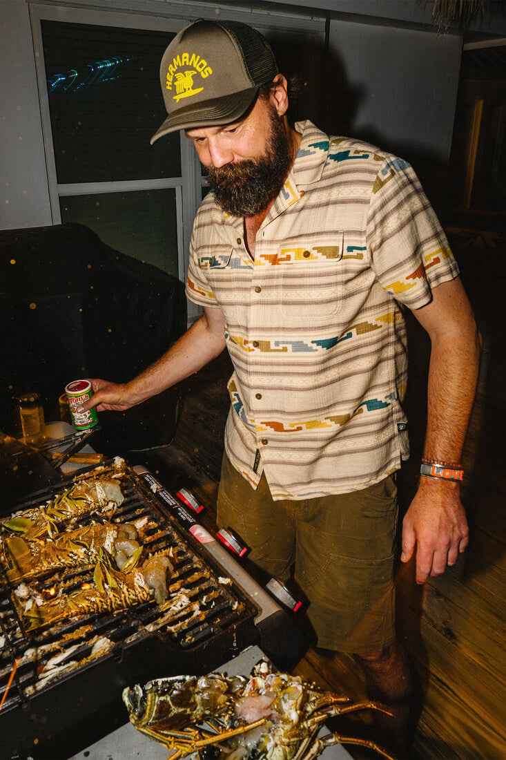 Howler Bros Shore Club Shirt in temple tracks