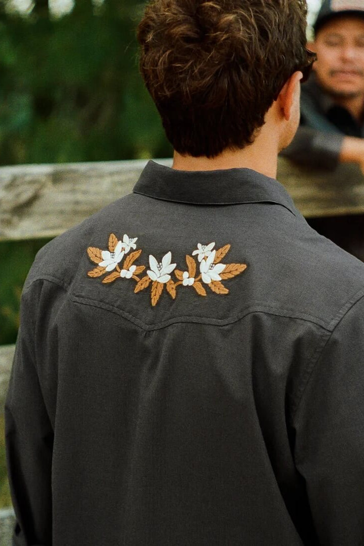 Howler Bros Crosscut Deluxe LS in Orange Blossoms - Antique Black lifestyle
