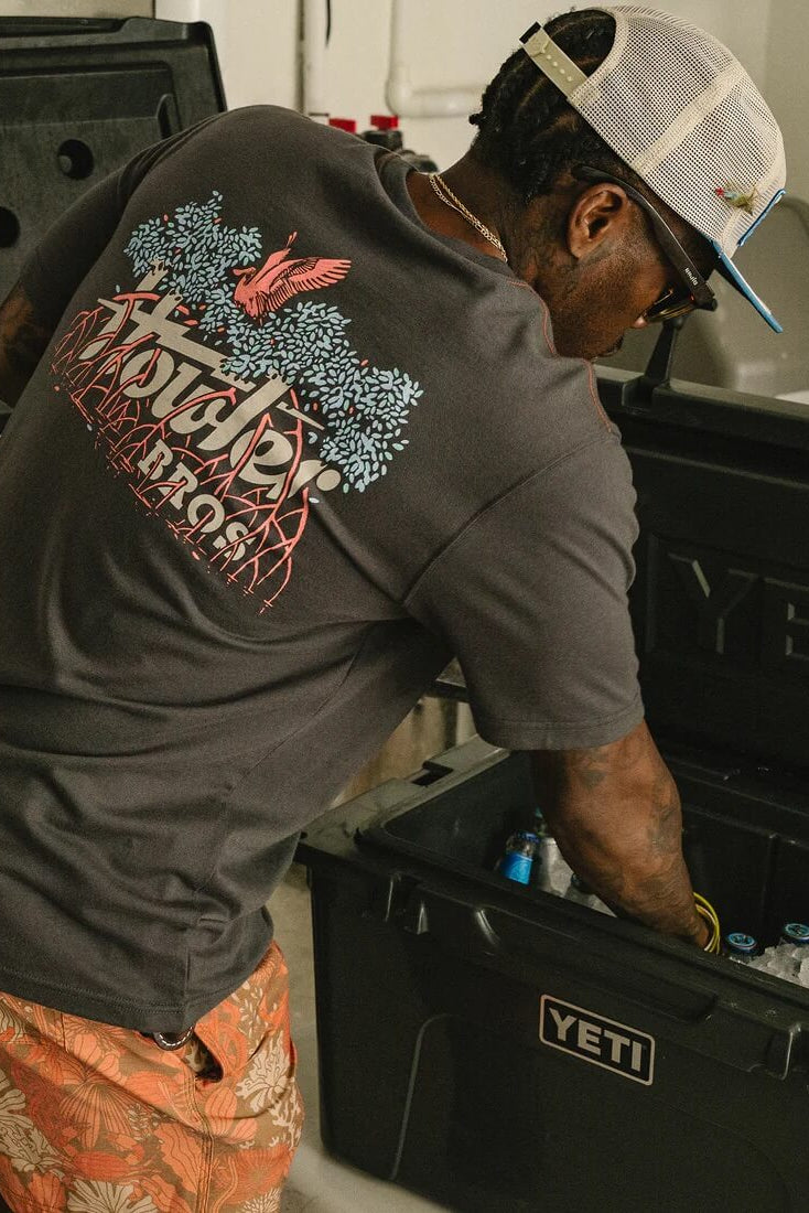 Howler Bros Electric Mangroves T Shirt in antique black