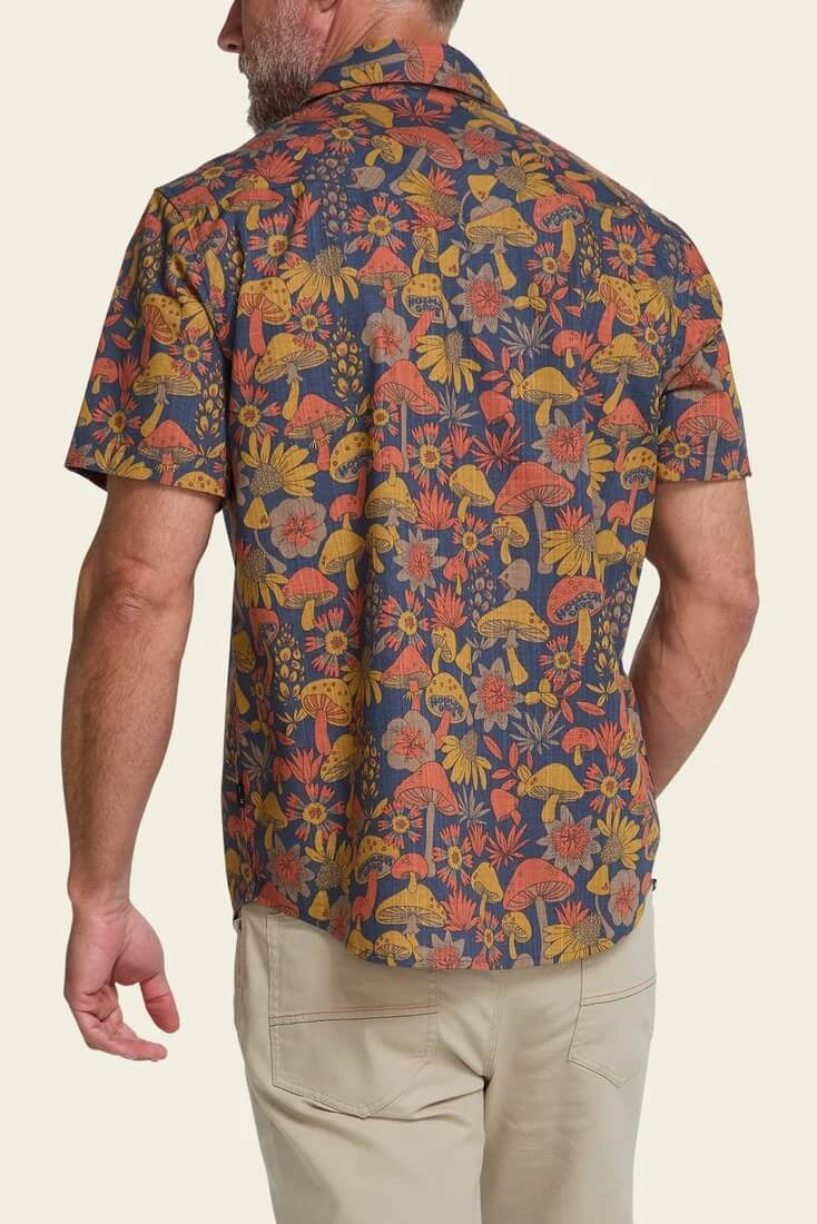 Howler Bros H Bar B Snapshirt in Fungi Forage- Nightfall back fit