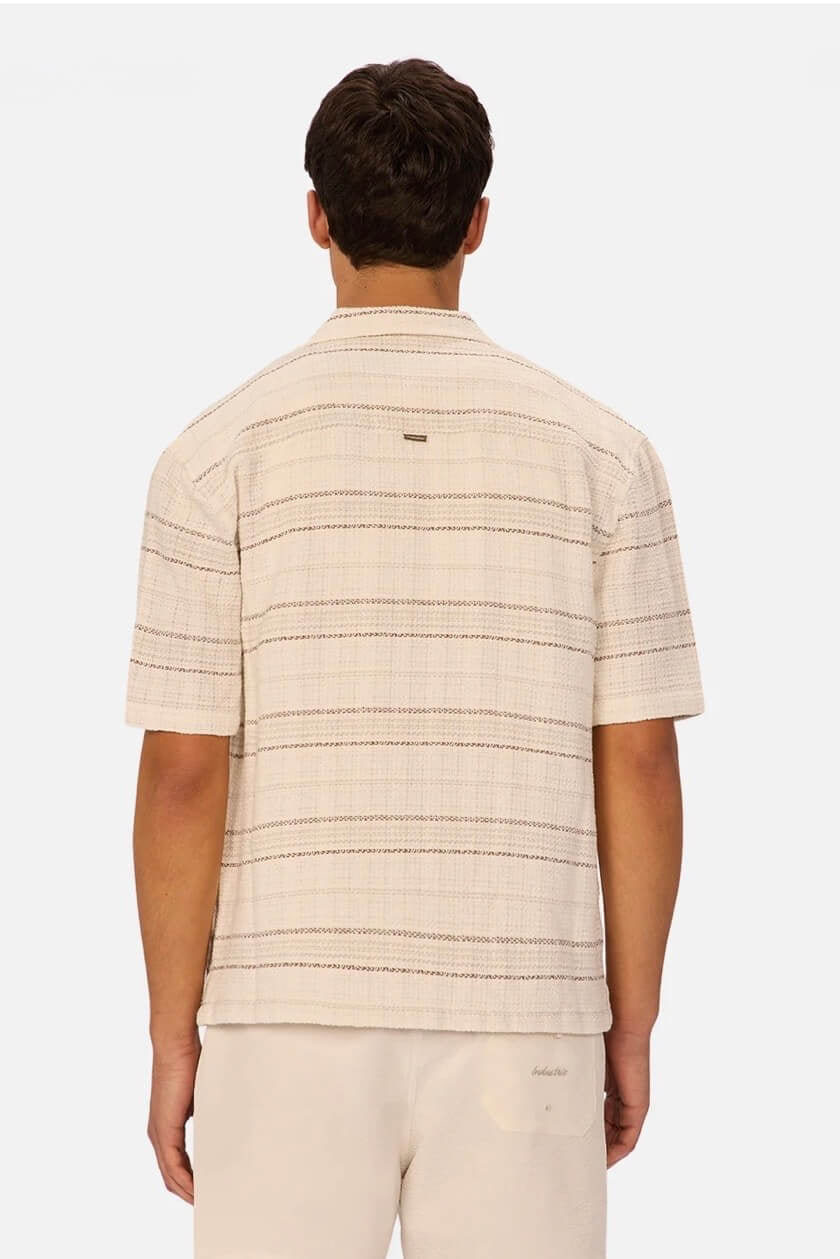 Industrie The Caparica Short Sleeve Shirt in Brown back fit