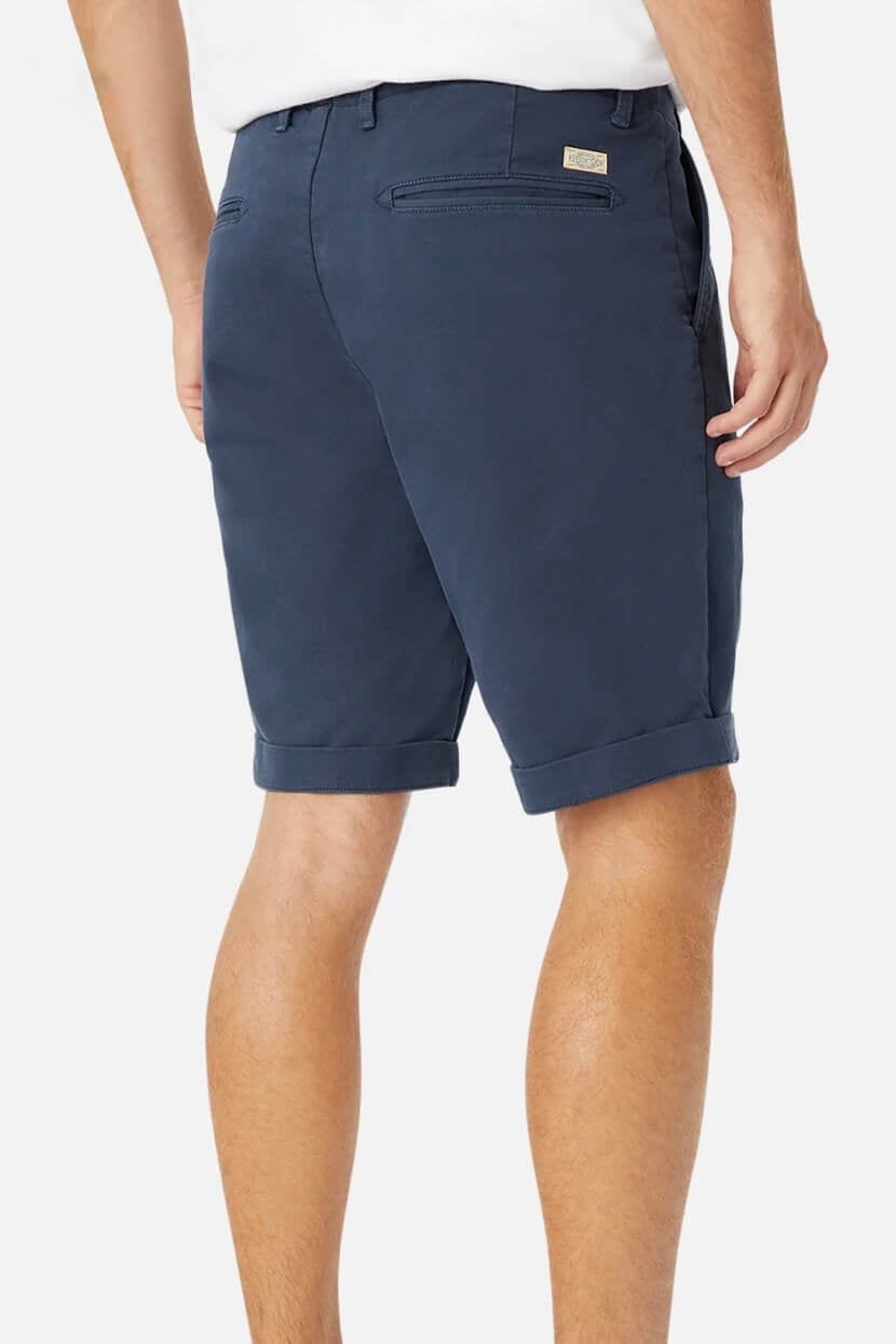 Industrie The Rinse Drifter Short in Mid Indigo back fit