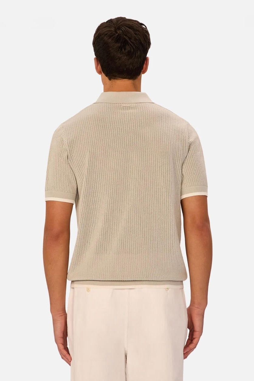 Industrie The Serrano Polo in Duck Egg-Chalik back fit