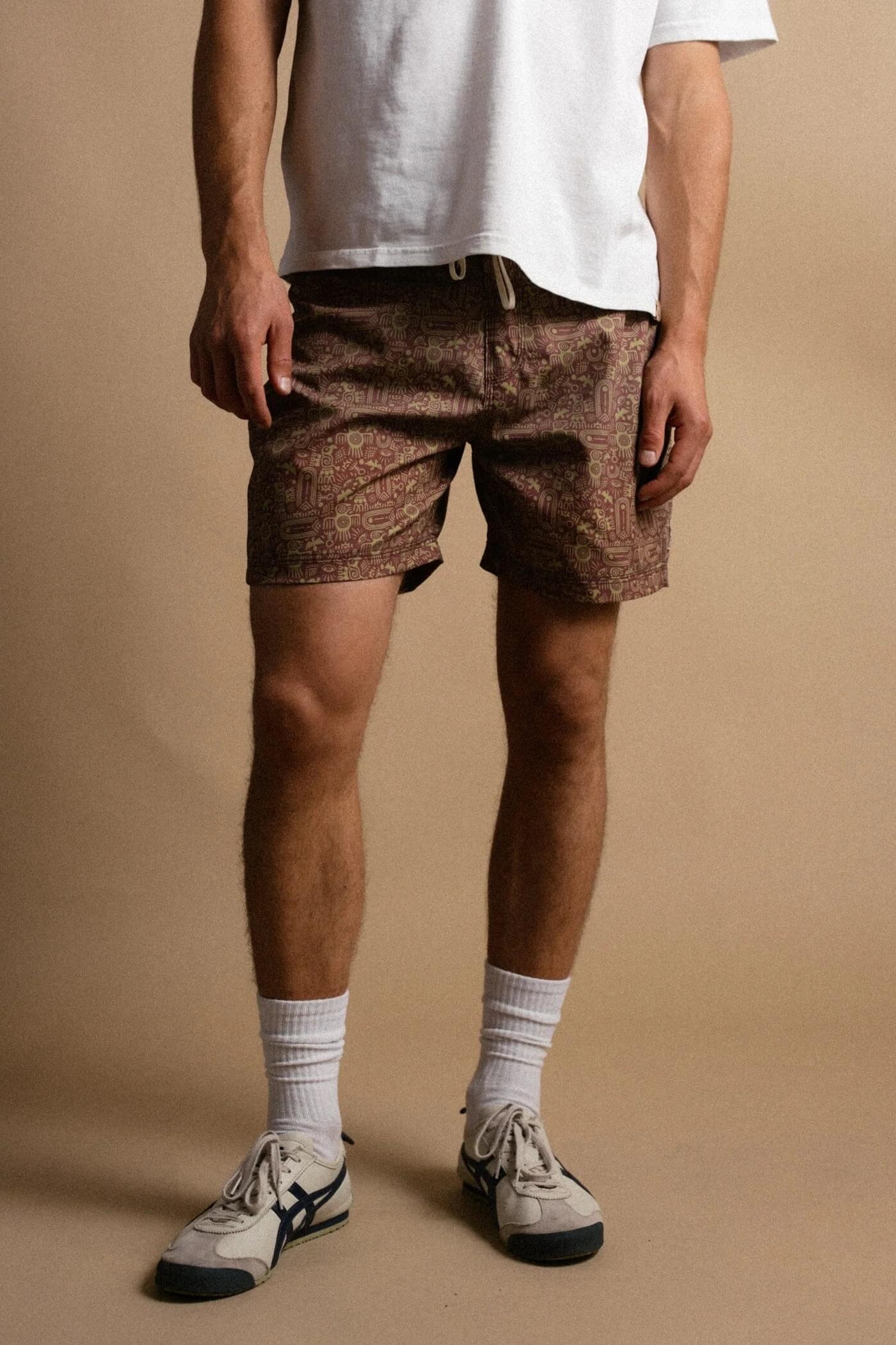 Iron & Resin Aztec Boardshort in Beige