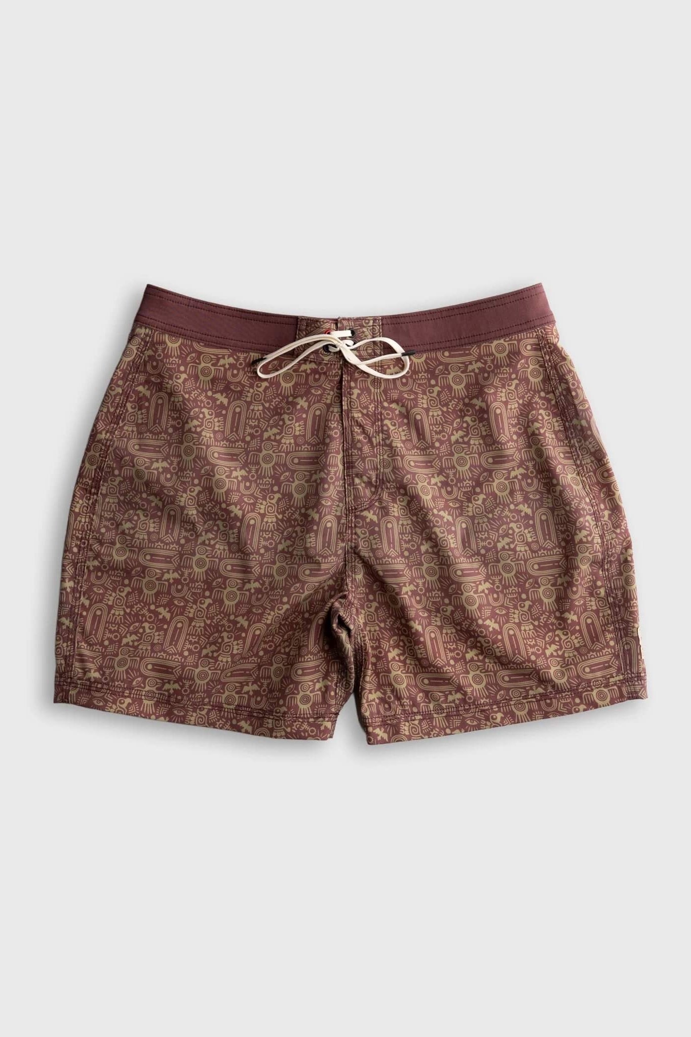 Iron & Resin Aztec Boardshort in Beige flat product