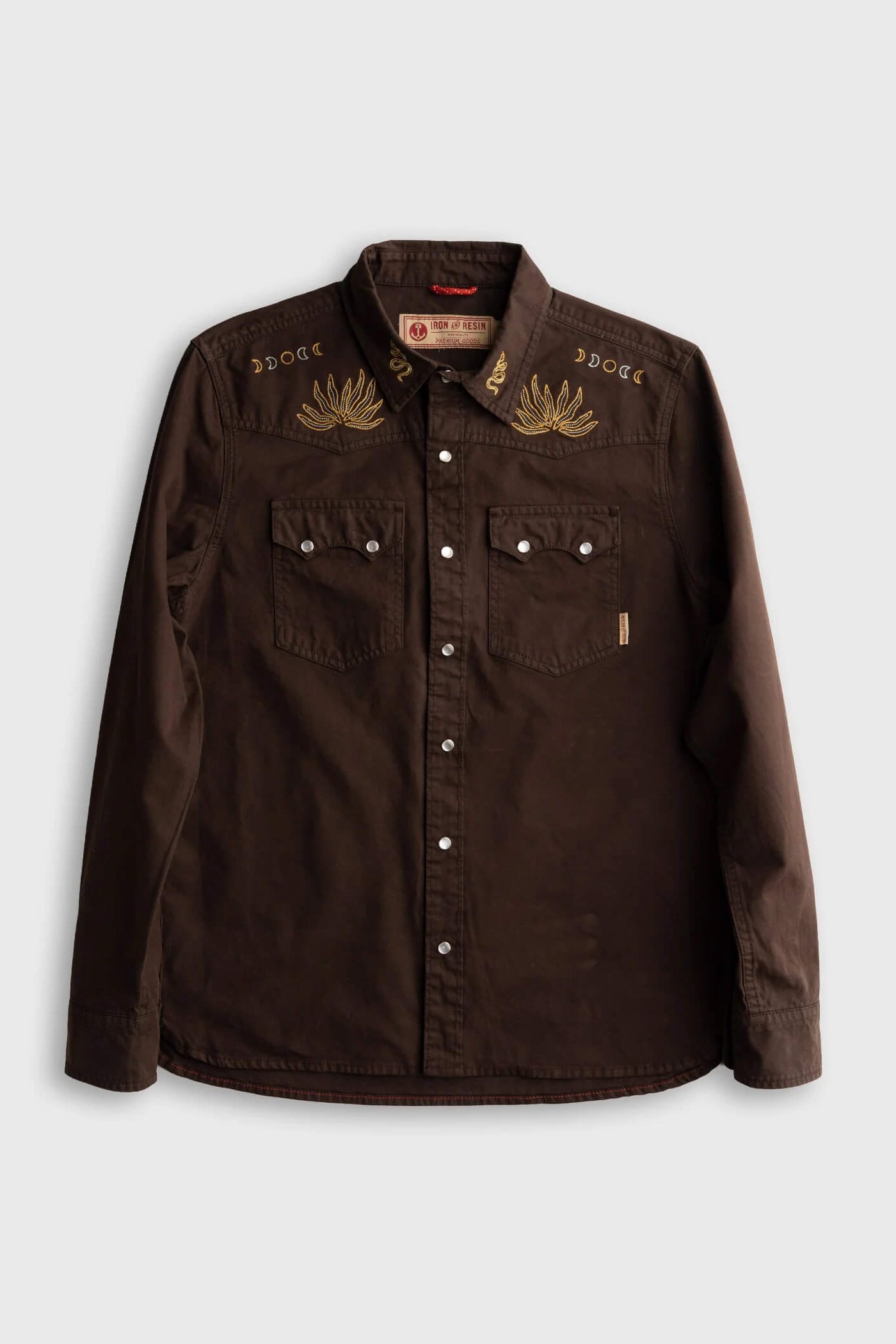 Iron & Resin Badlands Shirt in Brown flat product