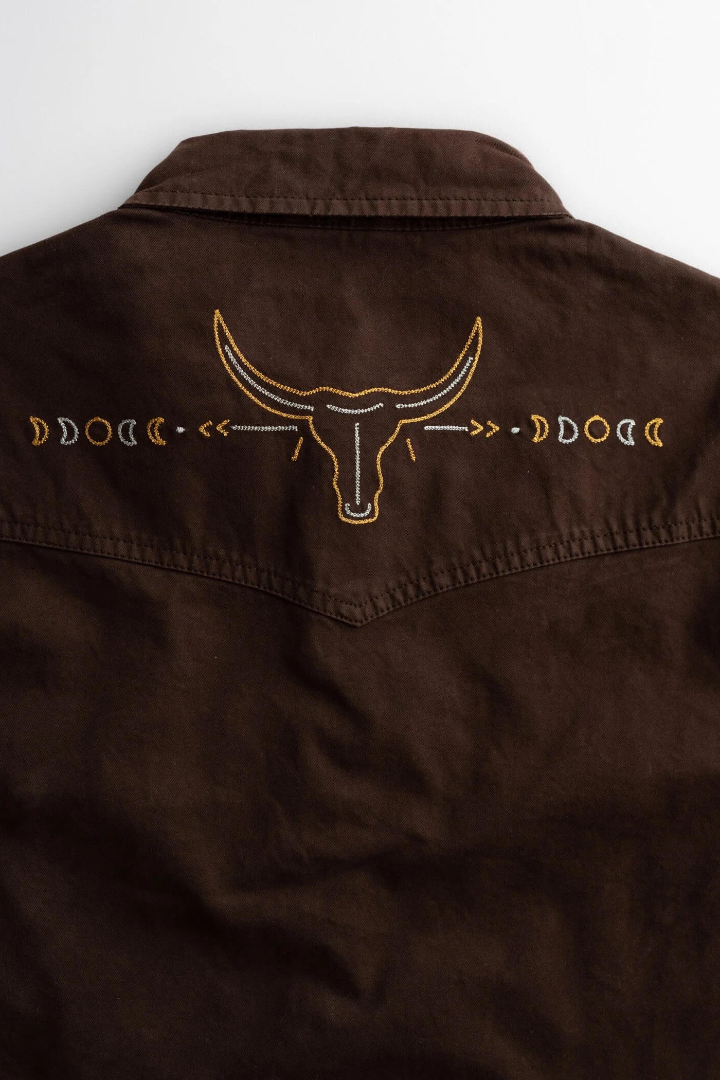 Iron & Resin Badlands Shirt in Brown back close up