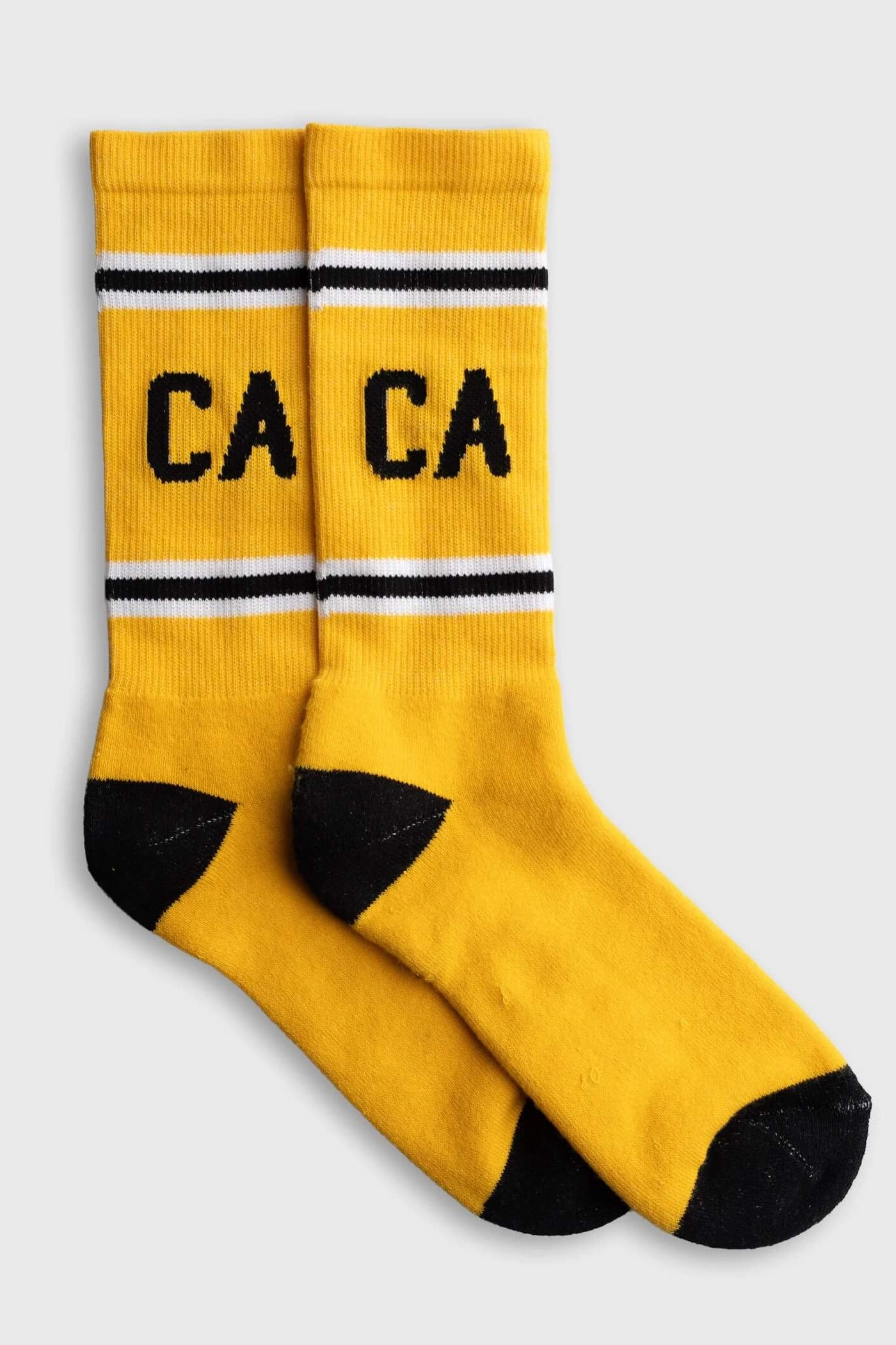 Iron & Resin CA Sock in Yellow flat product